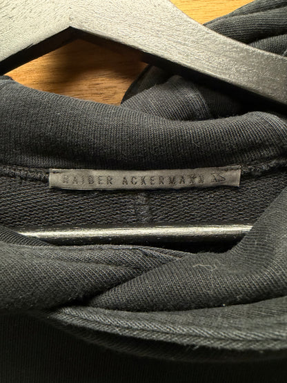 Haider Ackermann ‘Perth’ Heavyweight Black Cotton Pullover Hoodie