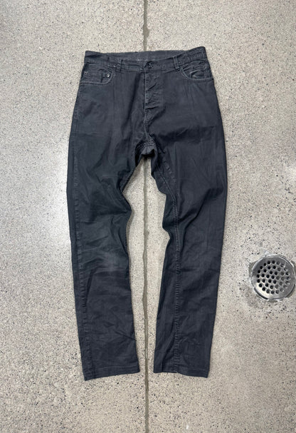 Rick Owens DRKSHDW ‘Torrence’ Cut Mineral Wash Black Pants