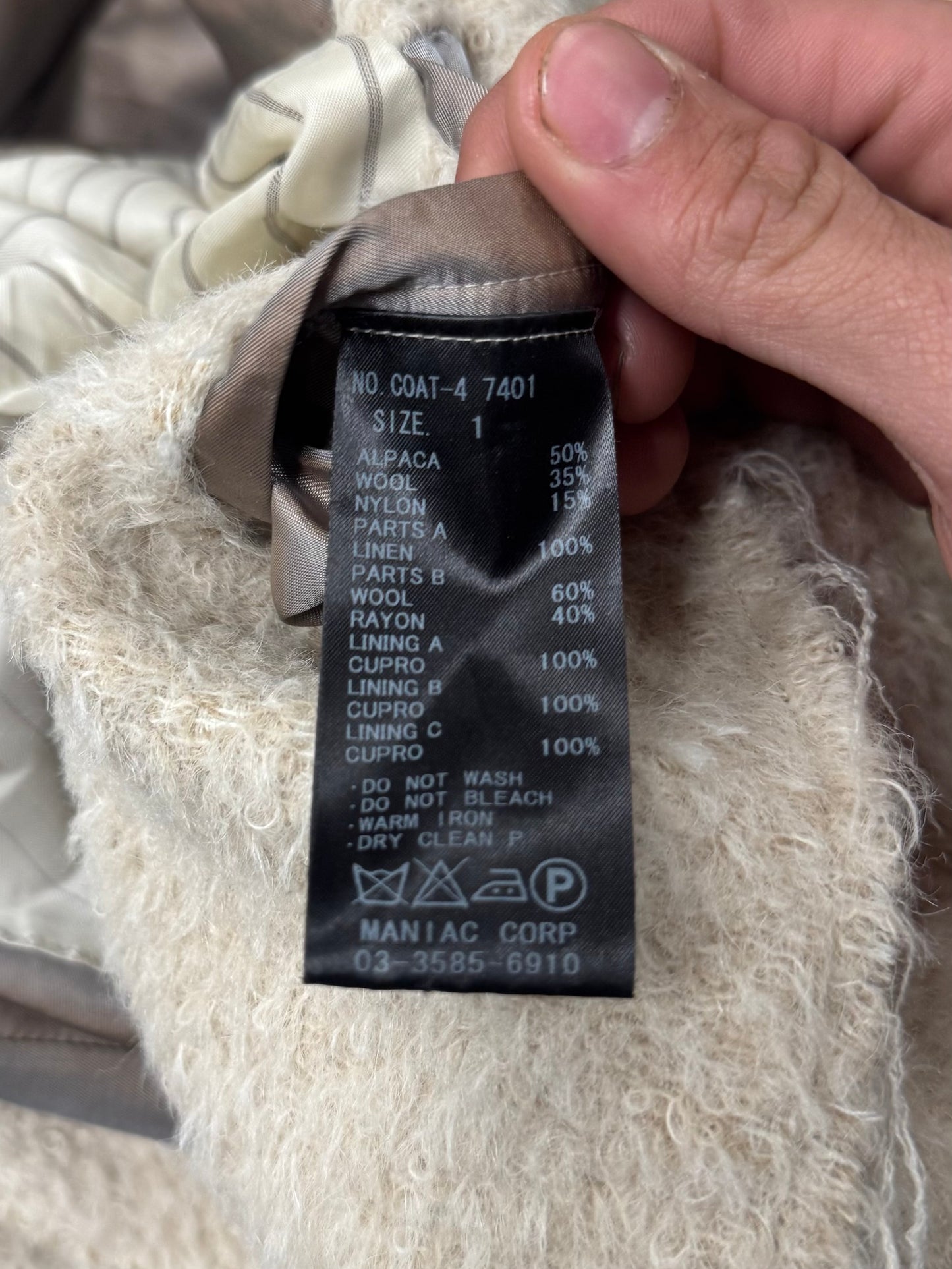 L.G.B. ‘Crucifix’ Alpaca Wool Coat