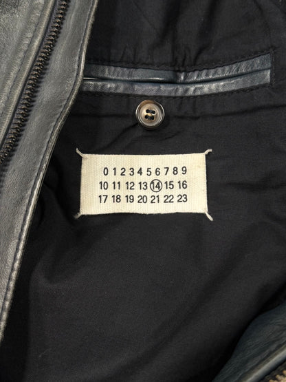 Maison Martin Margiela ‘Faded Blue’ Calf Leather 5-Zip Jacket