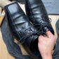 Balenciaga Square Heel Black Patent Leather Derbies