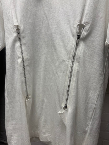 2014 Comme Des Garçons Homme Plus ‘Double Zip’ White Cotton T-Shirt