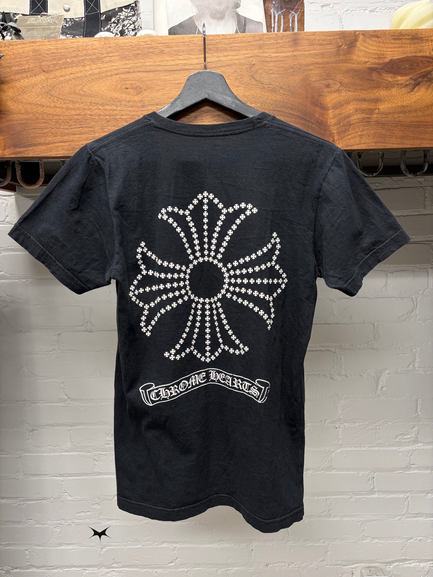 Chrome Hearts ‘Mini Plus Cross’ Pointallism Graphic T-Shirt