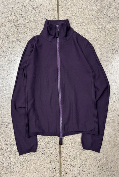 Jean Paul Gaultier Ribbed Purple Track Jacket