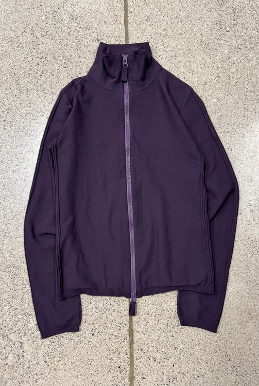 Jean Paul Gaultier Ribbed Purple Track Jacket