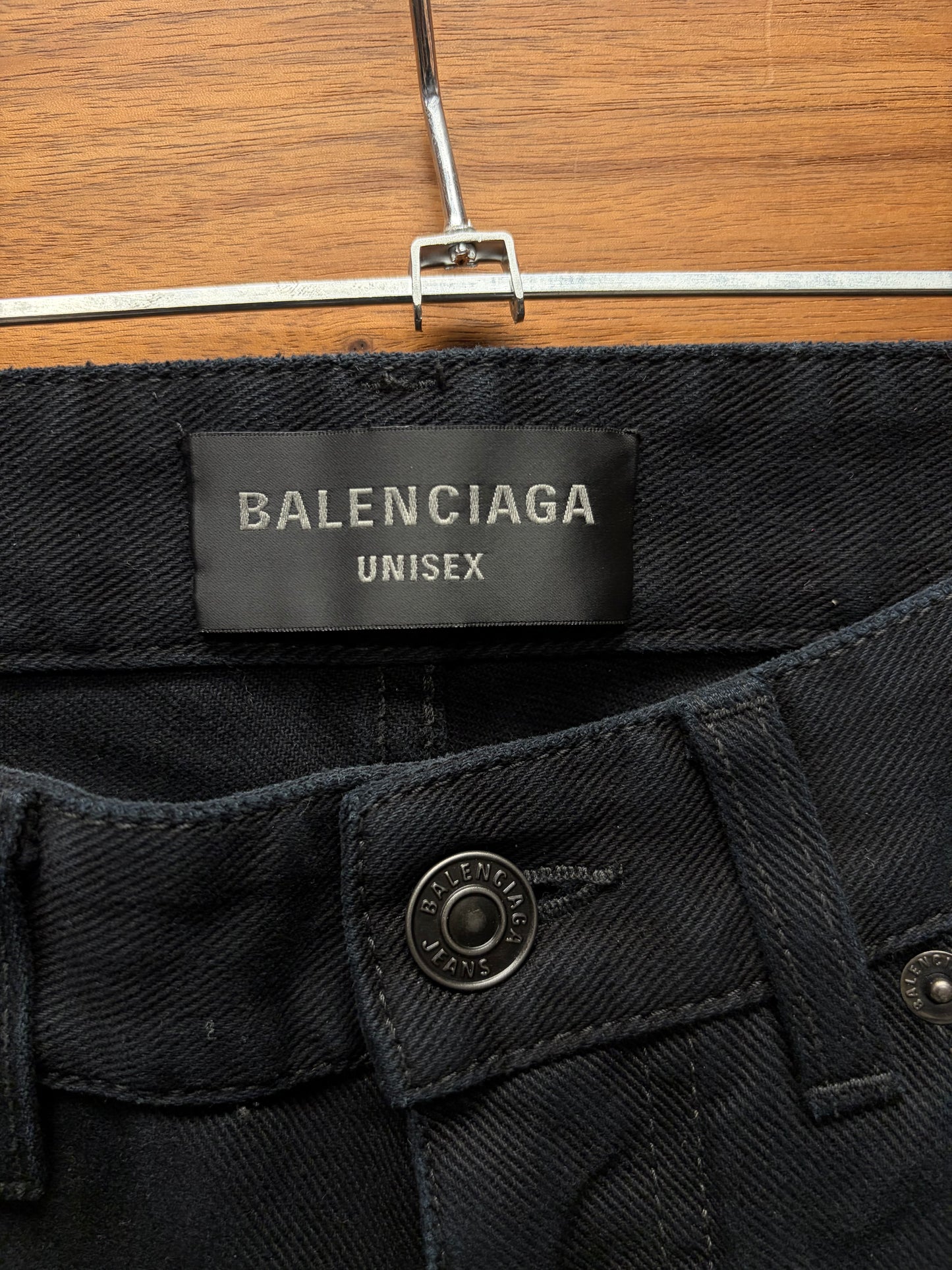 2023 Balenciaga ‘Flared Cut’ Classic Black Skinny Denim