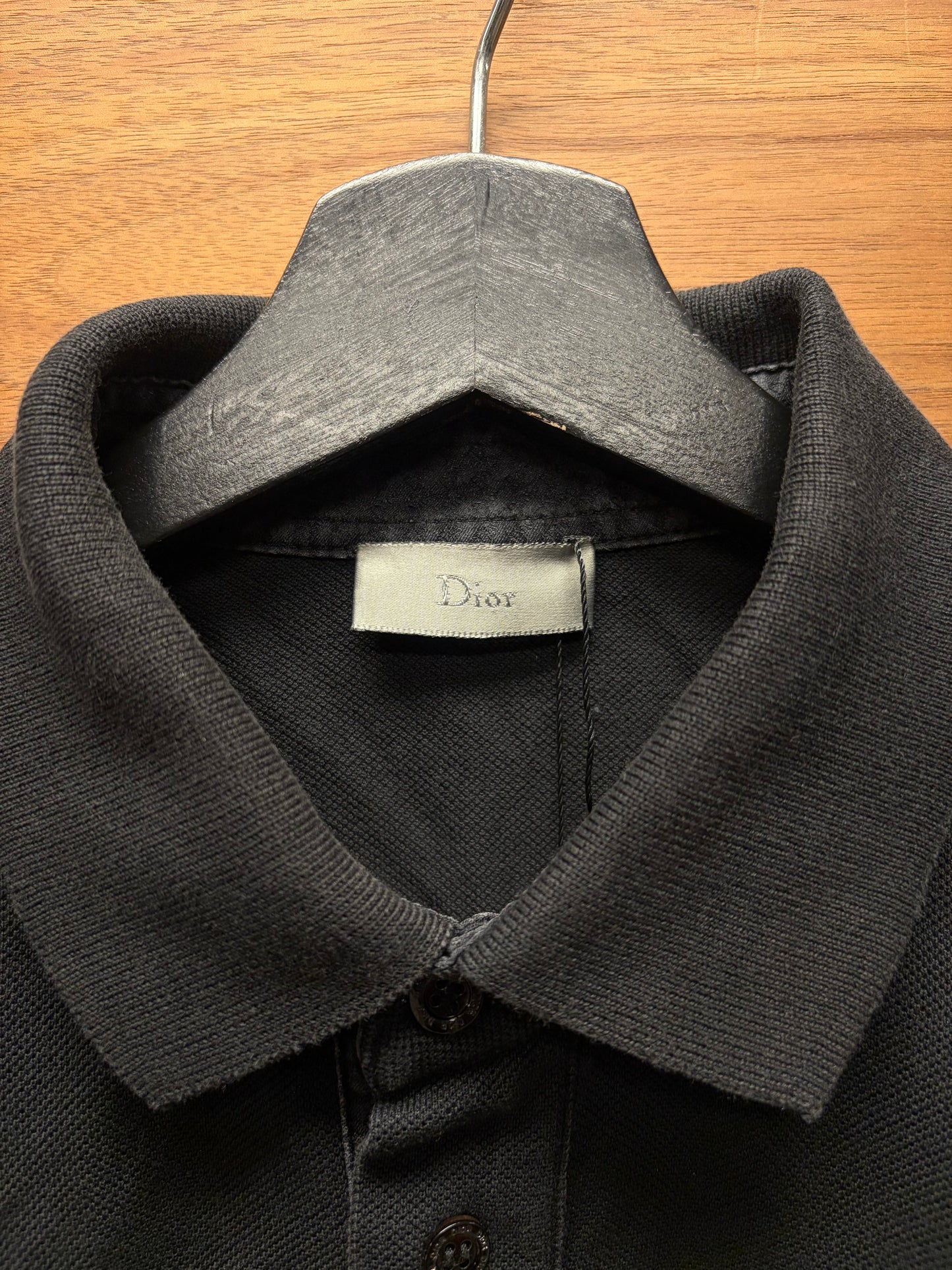 Dior Homme ‘Bee Logo’ Embroidered Black Cotton Polo