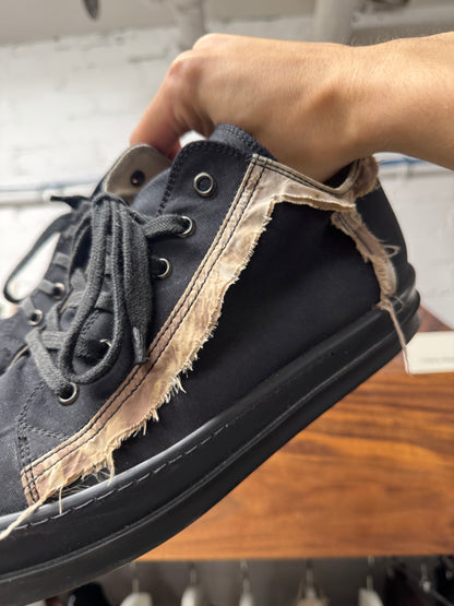 Rick Owens Limited Edition Distressed ‘Ramones’ Black/Brown Trim