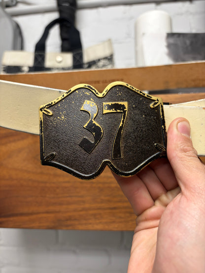 Vintage Hysteric Glamour ‘37’ Western Buckle White Leather Belt