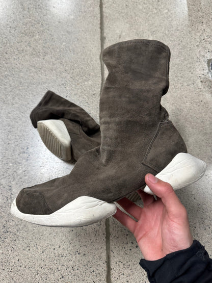 Rick Owens x Adidas ‘Dust’ Brown Suede Sock Runners