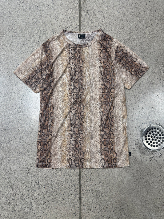 Roberto Cavalli ‘Snakeskin’ Mesh T-Shirt