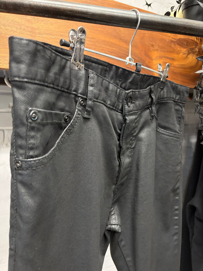 Dsquared2 Waxed Black Skinny Denim