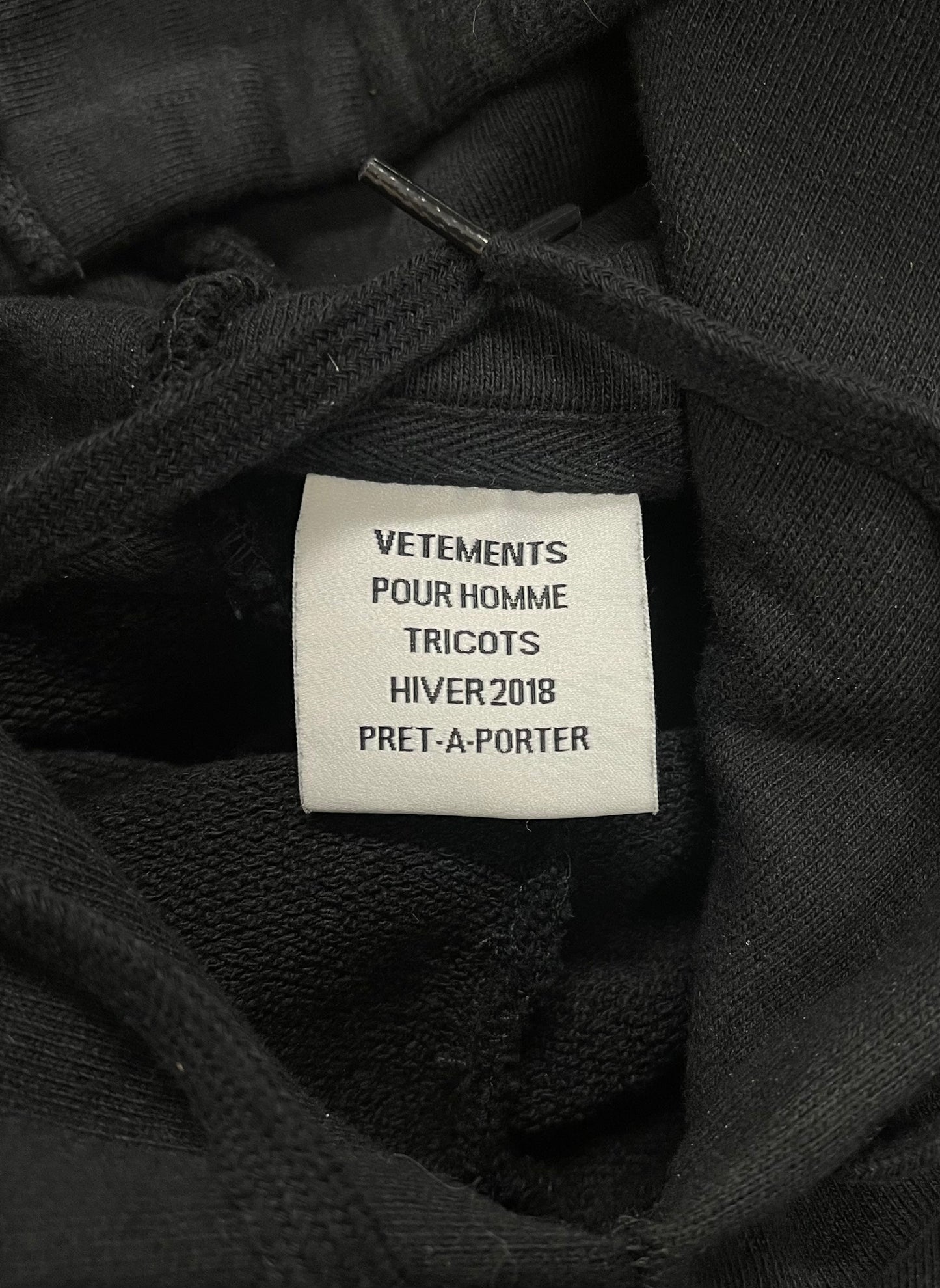 Autumn Winter 2018 Vetements ‘Antwerpen’ Split Graphic Hoodie