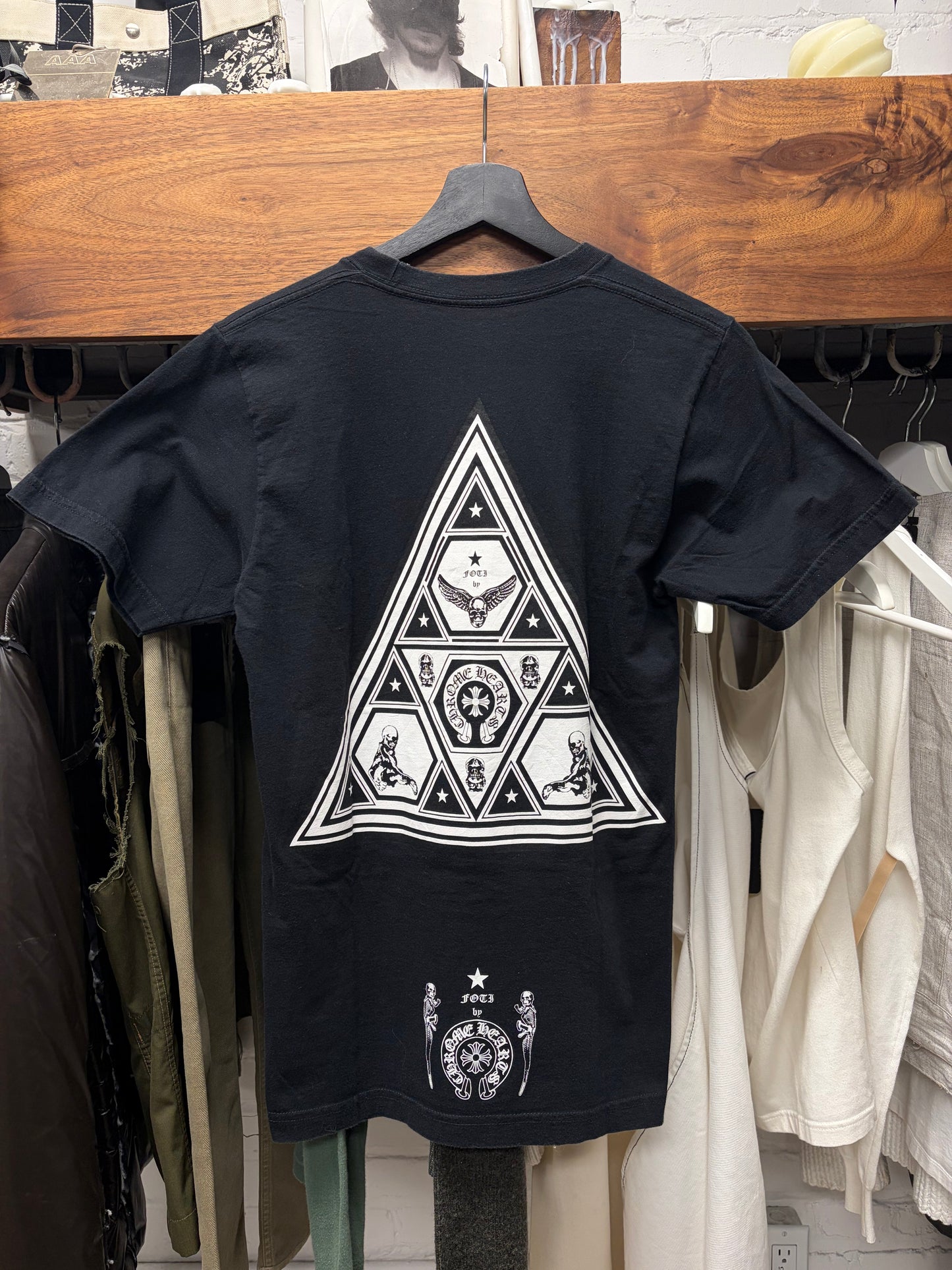 Chrome Hearts ‘Jarvis Skull’ Pyramid Black Graphic T-Shirt