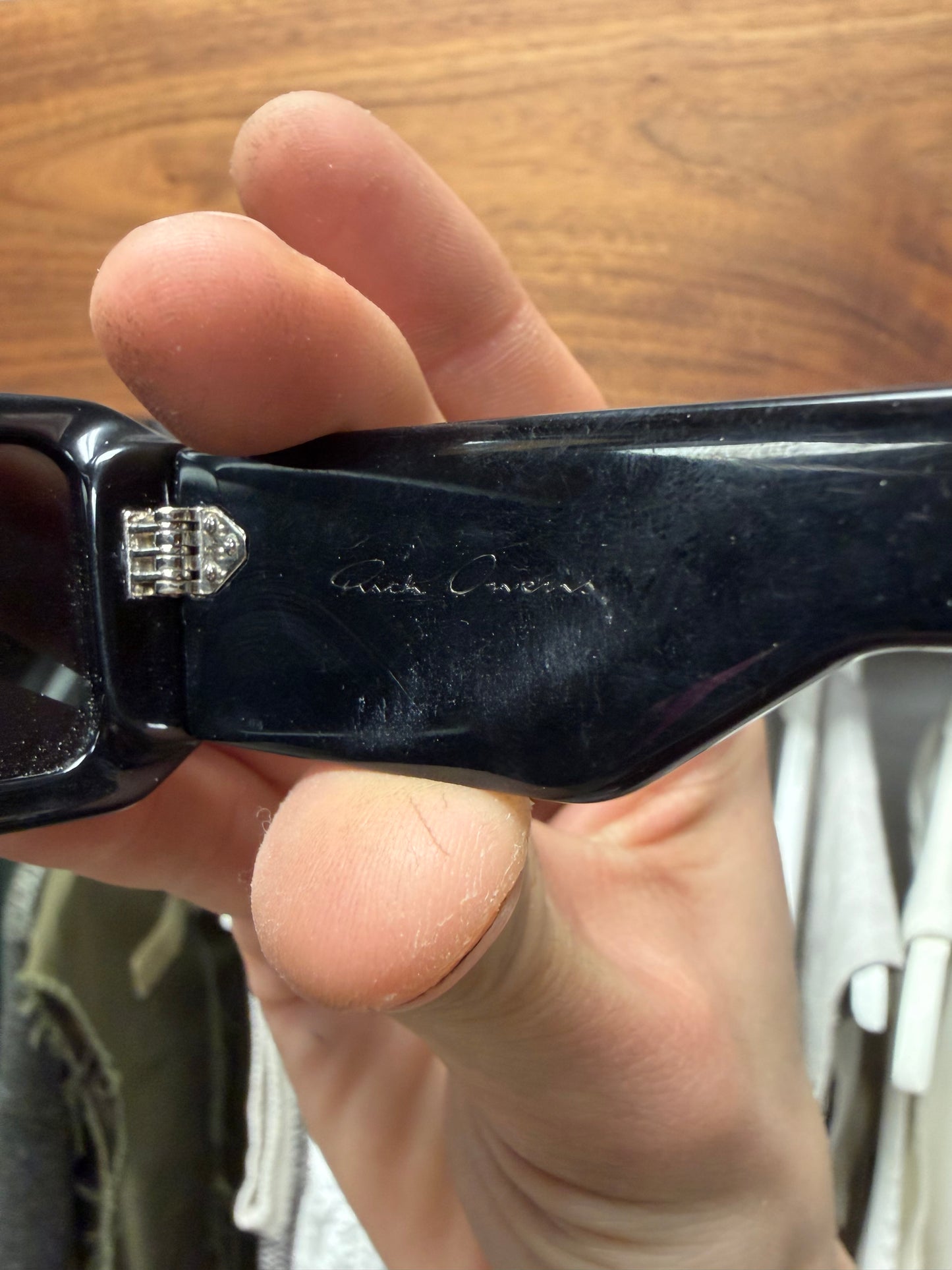 Rick Owens ‘Geth’ Box Shape Black Tinted Sunglasses