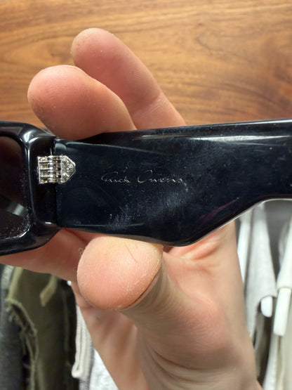 Rick Owens ‘Geth’ Box Shape Black Tinted Sunglasses