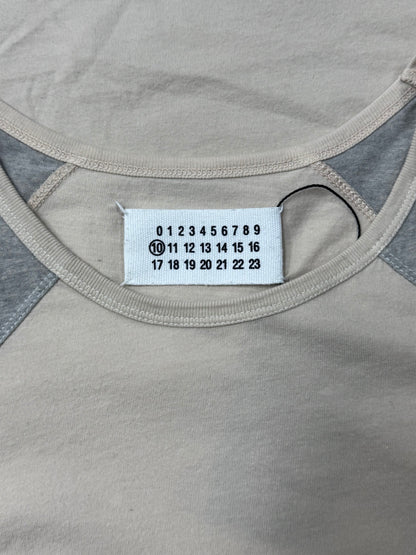 SS2007 Maison Martin Margiela Cream/Grey Panelled Long Sleeve Shirt