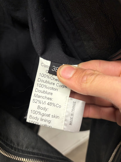 SS2011 Balmain by Christophe Decarnin Studded Goat Leather Biker Jacket with Chain Detailing