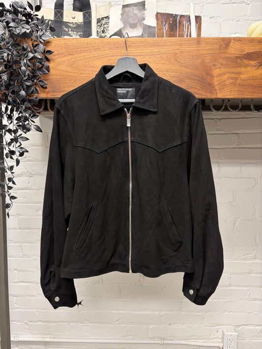 Enfants Riches Deprimes Black Suede Cropped Western Jacket