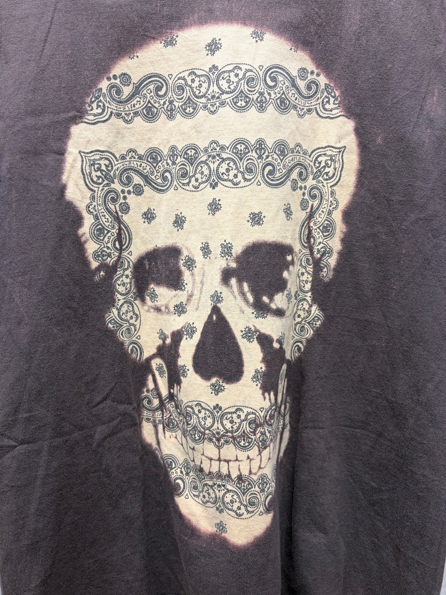 AW2007 Number (N)ine Re-Edition ‘Love God Murder’ Paisley Skull Graphic T-Shirt
