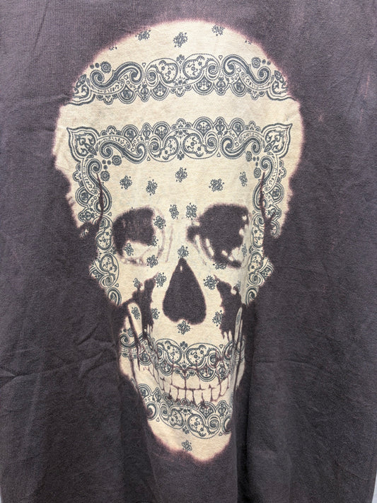 AW2007 Number (N)ine Re-Edition ‘Love God Murder’ Paisley Skull Graphic T-Shirt