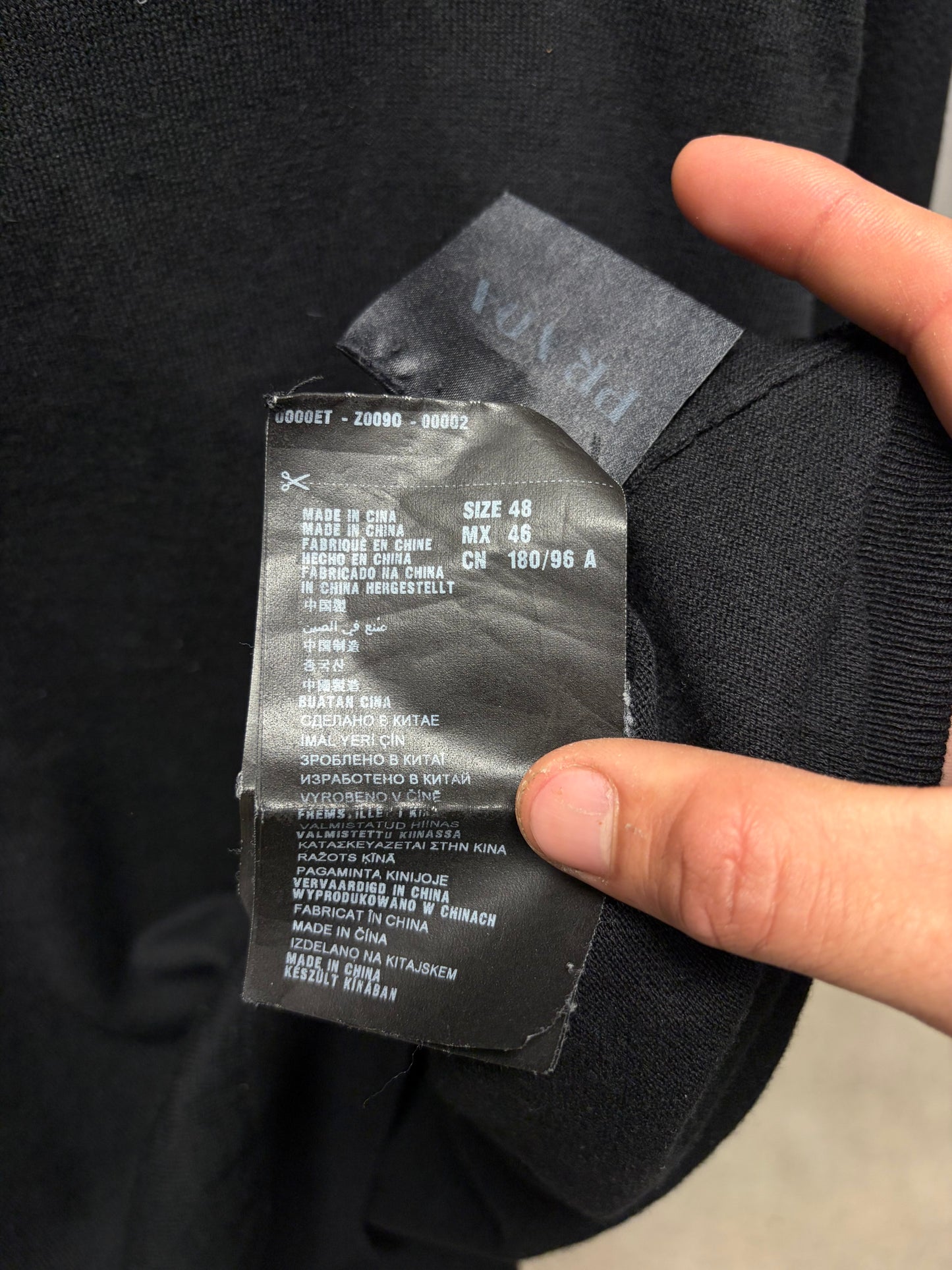 Prada Black Wool Knit Roll Neck Sweater
