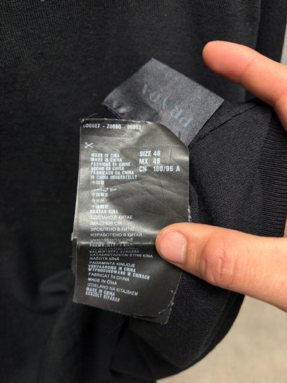 Prada Black Wool Knit Roll Neck Sweater