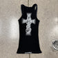 Vintage 90s Chrome Hearts Ribbed ‘Celtic Cross’ Tank Top