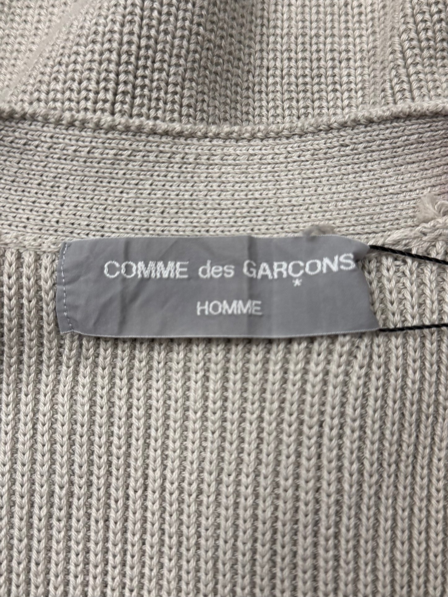 1989 Comme Des Garçons Homme Drop Shoulder Ribbed Cardigan