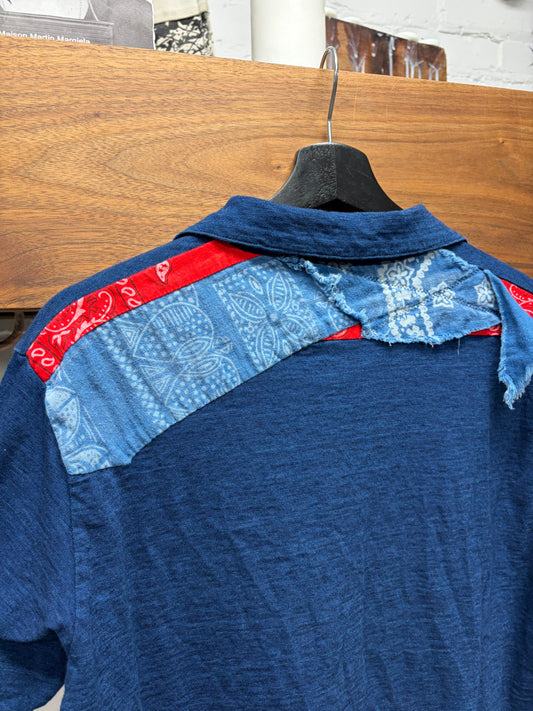 Kapital Reconstructed Denim/Paisley Patched Polo