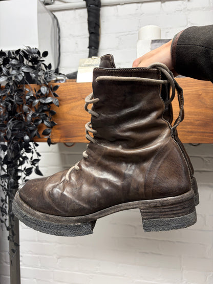 Carol Christian Poell ‘AM/2609 Paper Dart’ Horse Leather Object Dyed Combat Boots