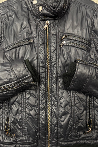 2000s Dolce & Gabbana Down-Filled Black Cargo Jacket