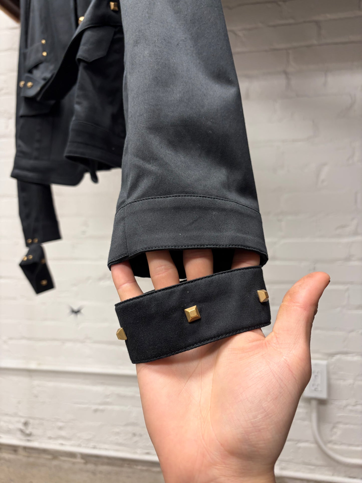 SS2003 Gucci by Tom Ford Studded Black Bondage Jacket