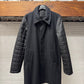 Balmain Quilted ‘Puffer Sleeve’ Wool Coat