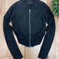 Rick Owens Cropped Black Bomber Jacket