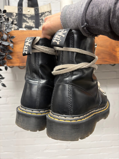 Rick Owens x Doc Martens ‘1460 Bex’ Pentagram Lace Black Leather Boots