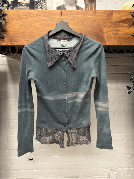 Vintage Jean Paul Gaultier ‘Chains’ Layered Mesh Long Sleeve Top