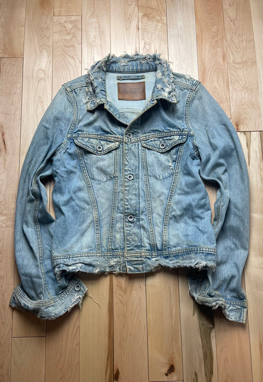 GOA Thrash Distressed Light Wash Denim Jacket