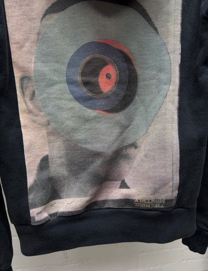 RAF by Raf Simons ‘Records’ Black Back Print Zip-Up Hoodie