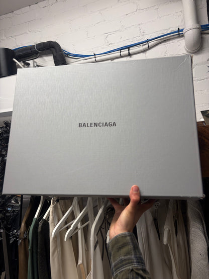 Balenciaga ‘Rhino’ Pointed Toe Black Leather Combat Boots