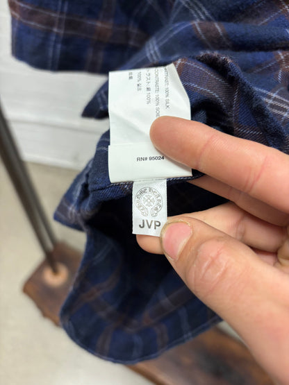 Chrome Hearts ‘Heywood’ 925 Silver ‘Dagger Zip’ Plaid Short Sleeve Shirt