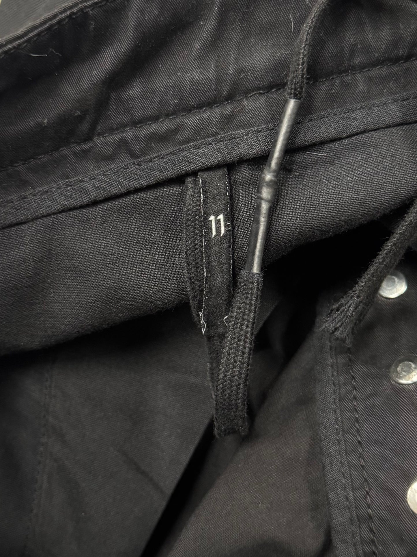 Boris Bidjan Saberi ‘J-Cut’ Black Canvas Pants