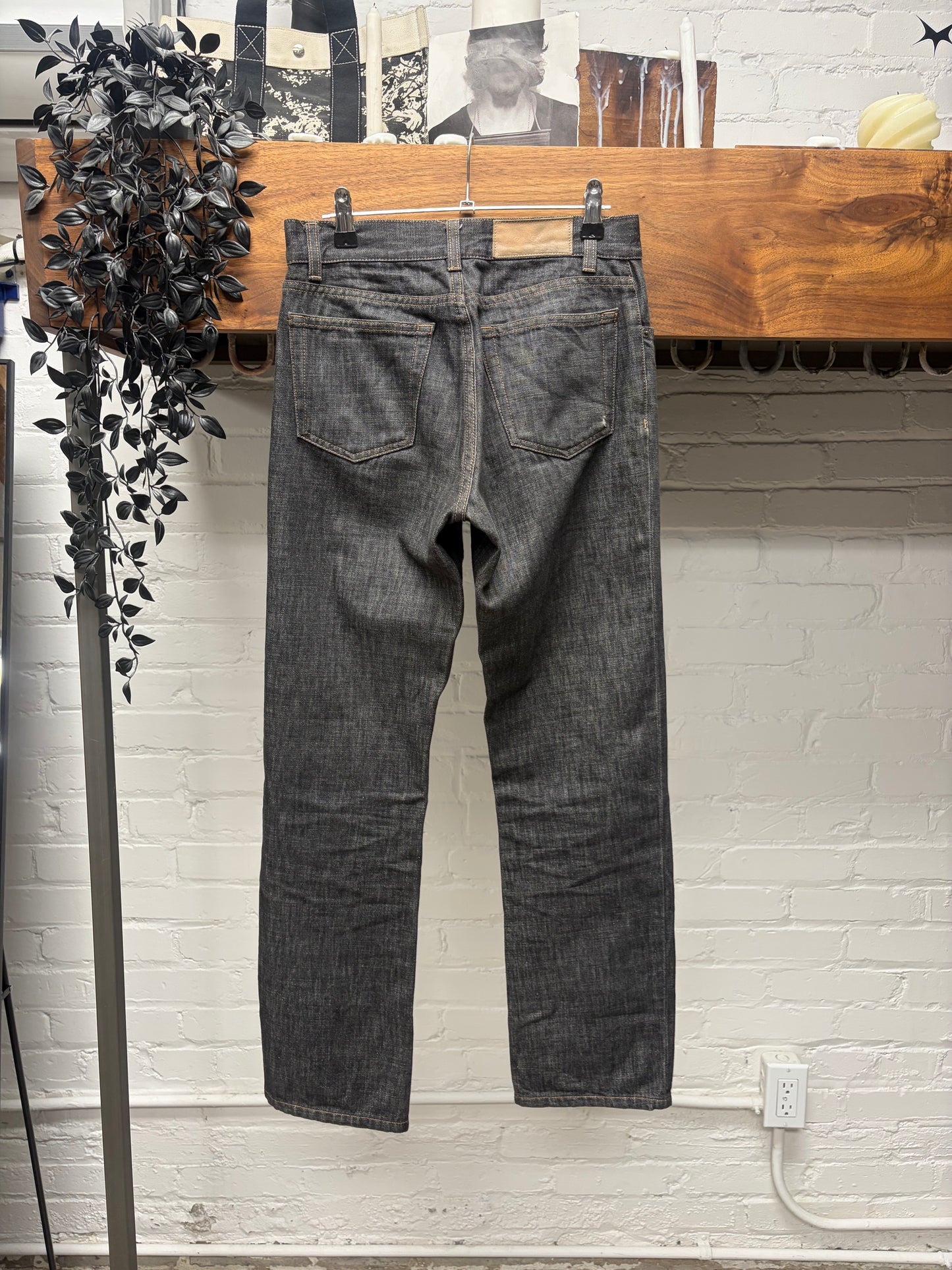 2000s Gucci Washed Grey Bootcut Button Fly Denim