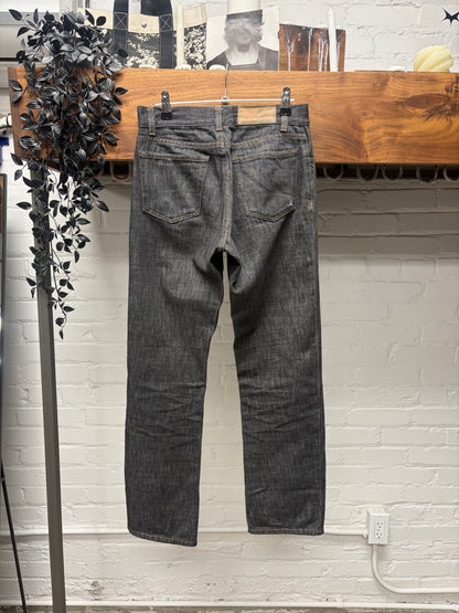 2000s Gucci Washed Grey Bootcut Button Fly Denim