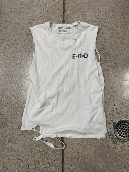 SS2016 Enfants Riche Deprimes ‘Dieu’ Distressed White Tank Top