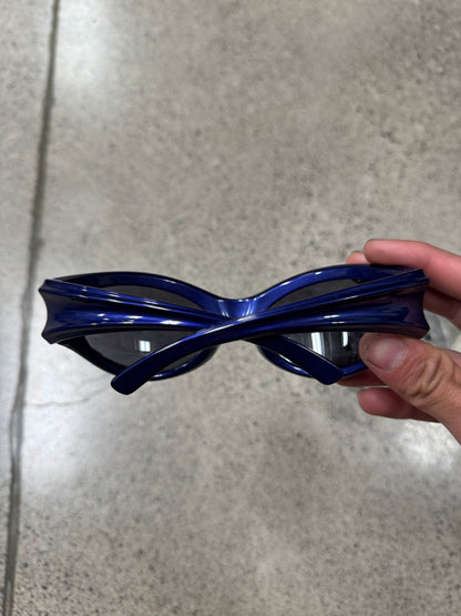 Balenciaga ‘Dynamo’ Blue Tint Oval Shape Sunglasses