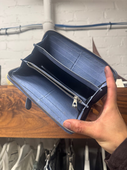 Balenciaga ‘Tour’ Baby Blue Leather Wallet