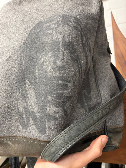 AW1996 Alexander McQueen ‘Life is Pain’ Wool/Leather Strap Backpack