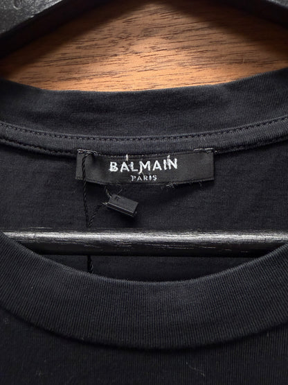 Balmain ‘Medallion Logo’ Black Graphic T-Shirt