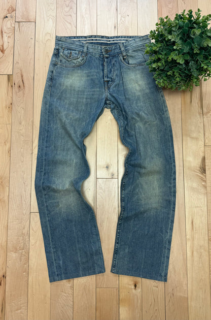 2000s Dolce & Gabbana Boot Cut Washed Blue Denim